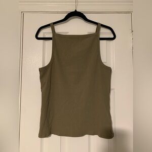 NWT Free People Olive Green Ribbed Tank Top